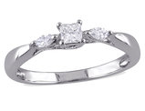 1/4 Carat (ctw G-H, I2-I3) Diamond Promise Ring in 10K White Gold
